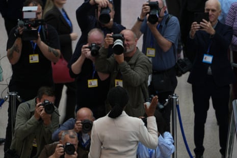 Kemi Badenoch being photographed at the conference.