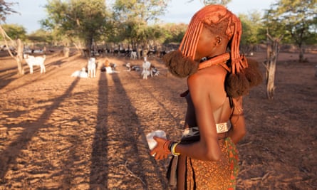 Under African skies: a young Himba woman.
