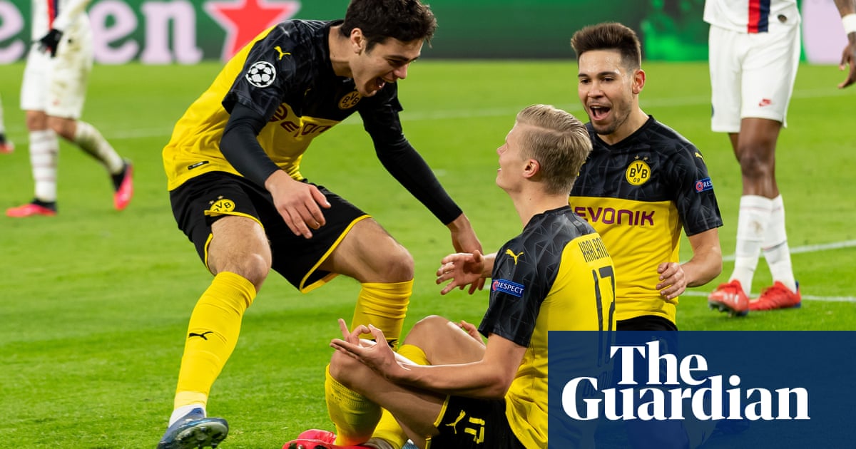 Red-hot Erling Haaland hits double to give Dortmund victory over PSG