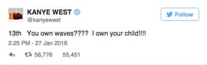 Kanye West tweets.