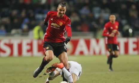 Zlatan Ibrahimovic in action for Manchester United against Zorya Luhansk on Thursday. The Swede has scored 13 goals for United this season, eight of which have come in the Premier League