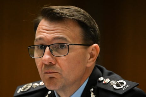 Australian Federal Police (AFP) Commissioner Reece Kershaw speaks during Senate Estimates at Parliament House, in Canberra, Thursday, May 25, 2023. (AAP Image/Lukas Coch) NO ARCHIVING