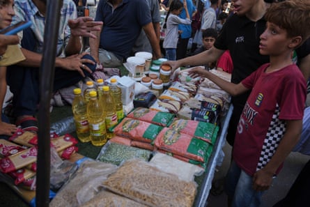 A street market in Gaza City.