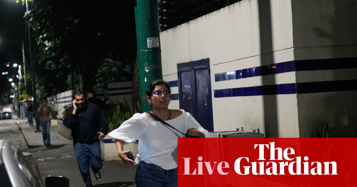 Venezuela accuses US after explosions and low-flying aircraft reported in Caracas – live