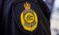 Australian Border Force badge on an officer’s uniform