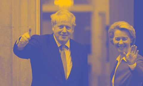 Boris Johnson welcomes the European commission president, Ursula von der Leyen at 10 Downing Street earlier this month