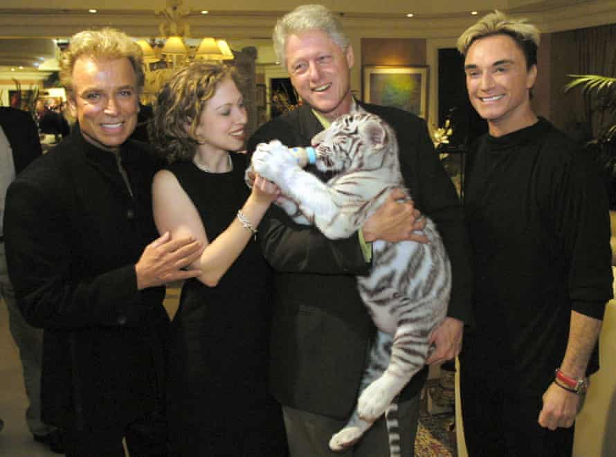 Sharpshooters … when Bill Clinton visited backstage, secret service agents trained their weapons on the tigers.