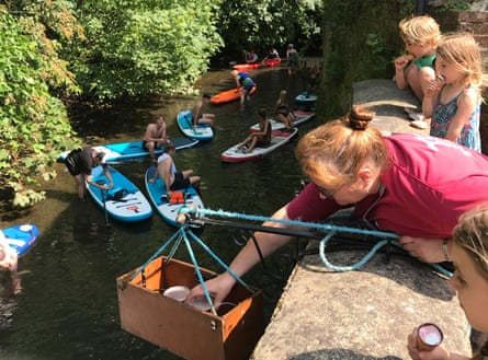 A creek off the River Hamble leads to the Hidden Tap bar