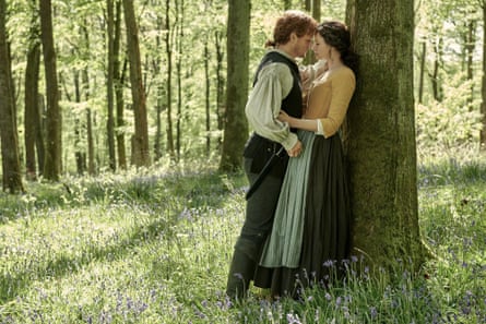 An irresistible connection … Caitríona Balfe and Sam Heughan in Outlander.