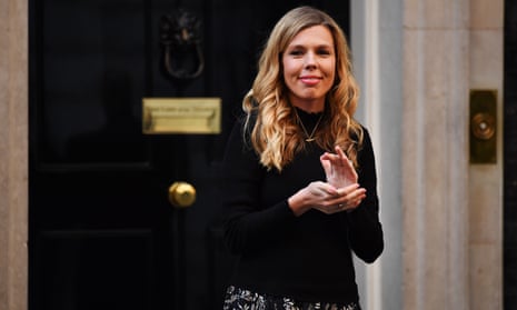 Carrie Johnson stood outside 10 Downing Street