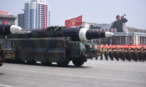 Missile crisis – the sequel … military parade in central Pyongyang. 
