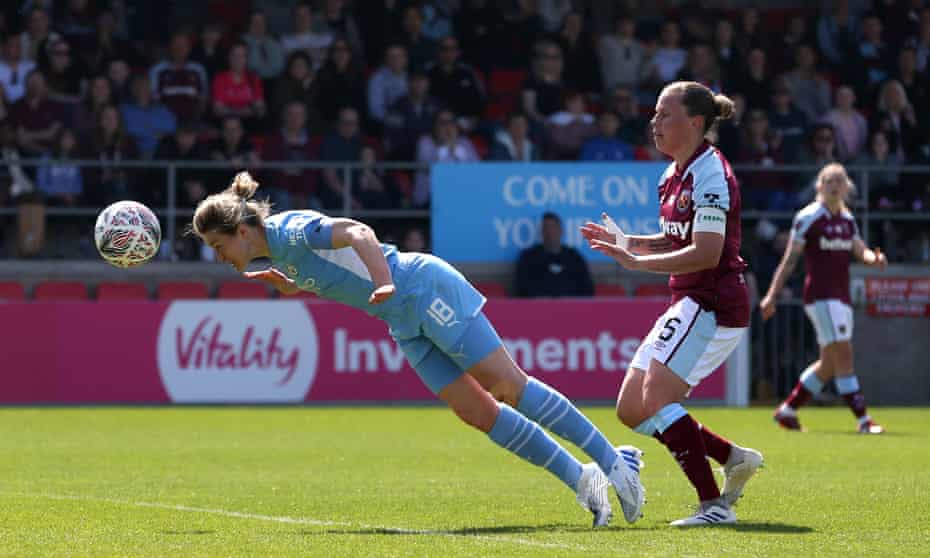Ellen White dives to give City the lead.