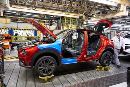 SUNDERLAND, 16 December 2025 - The Nissan factory at Sunderland on the day the third generation Nissan Leaf EV starts to roll off the production line alongside the company’s established Juke and Qashqai models. Christopher Thomond for The Guardian.