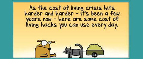 First Dog on the Moon: Cost Of Living Hacks, panel 1