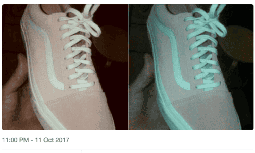 Pink and white or blue and grey hot sale vans