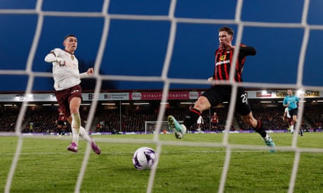 Bournemouth push Manchester City to the limit but Phil Foden’s goal is enough