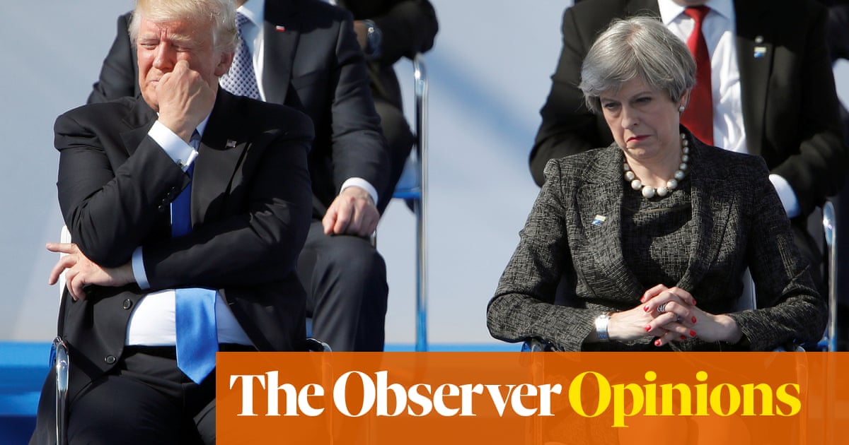 Image result for donald trump hand on theresa may's arse