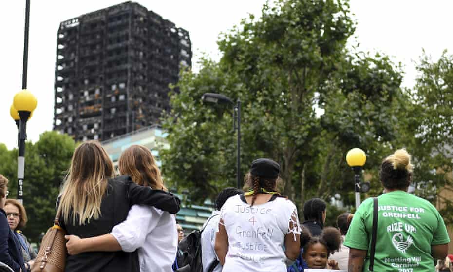 A silent march on 14 August marked two months since the Grenfell Tower disaster.