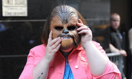 Candace Payne the woman behind the megaviral Chewbacca Video does Good Morning America.