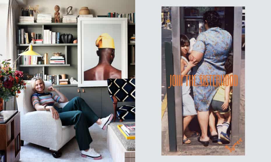 From left, Sophie Ashby at home. Publicity for Sisterhood using photo by American photographer Helen Levitt