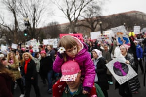 A girl on Constitution Avenue near the White House