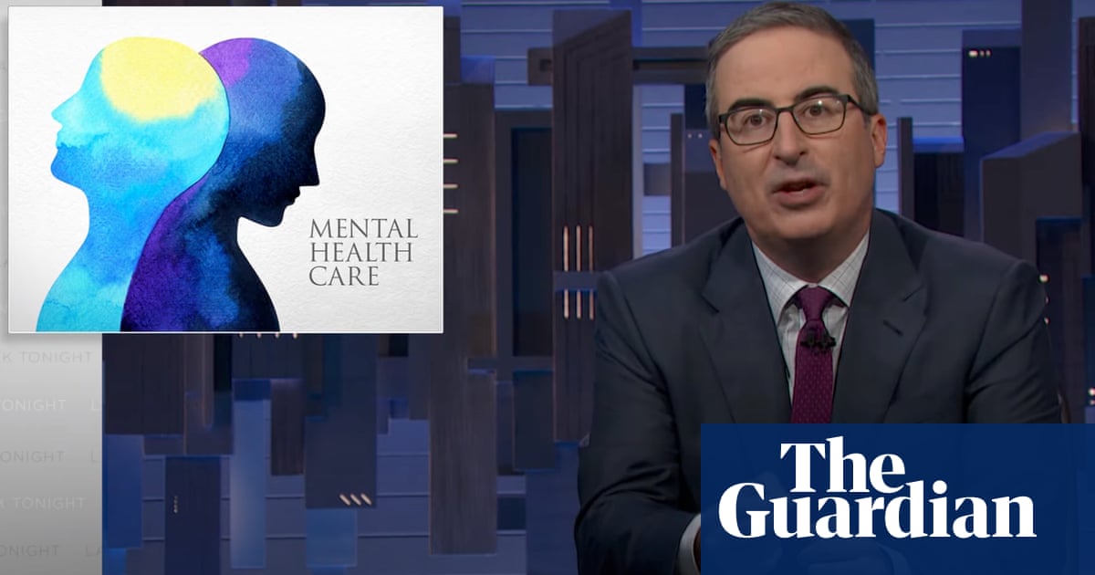 John Oliver: US mental healthcare ‘almost designed to prevent people from accessing it’
