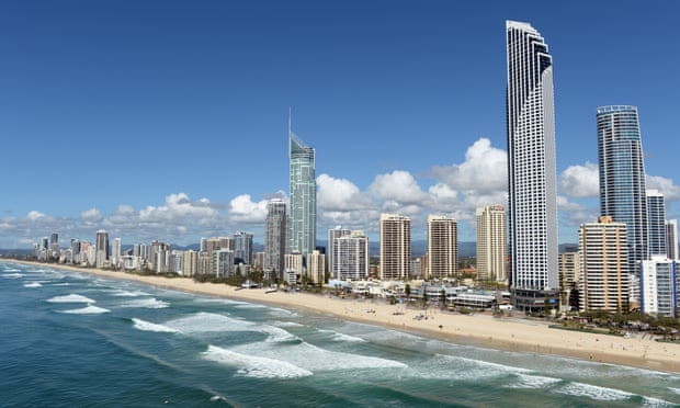 Surfers Paradise and Main Beach on the Gold Coast.