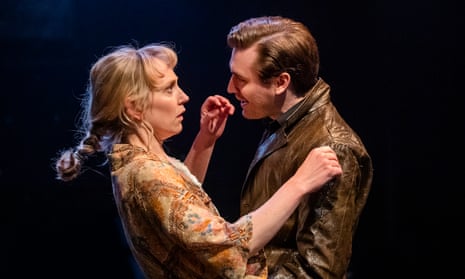 Hattie Morahan as Lady Torrance and Seth Numrich as Valentine Xavier in Orpheus Descending at Menier Chocolate Factory, London. 