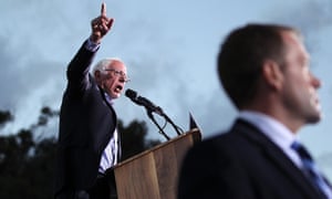 Bernie Sanders campaigns in California.