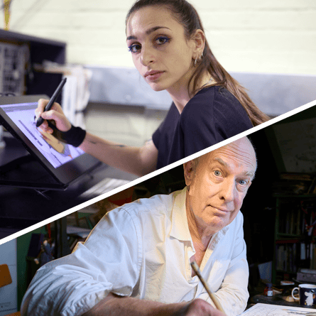 Ella Baron and Martin Rowson, Guardian cartoonists