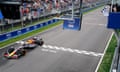 Red Bull's Max Verstappen crosses the line to win the Canadian Grand Prix