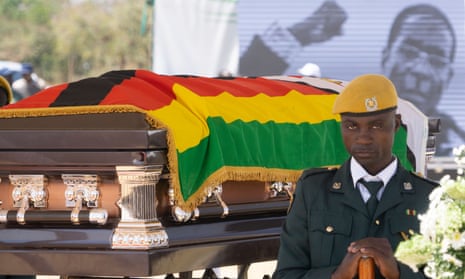 Robert Mugabe’s coffin lying in state