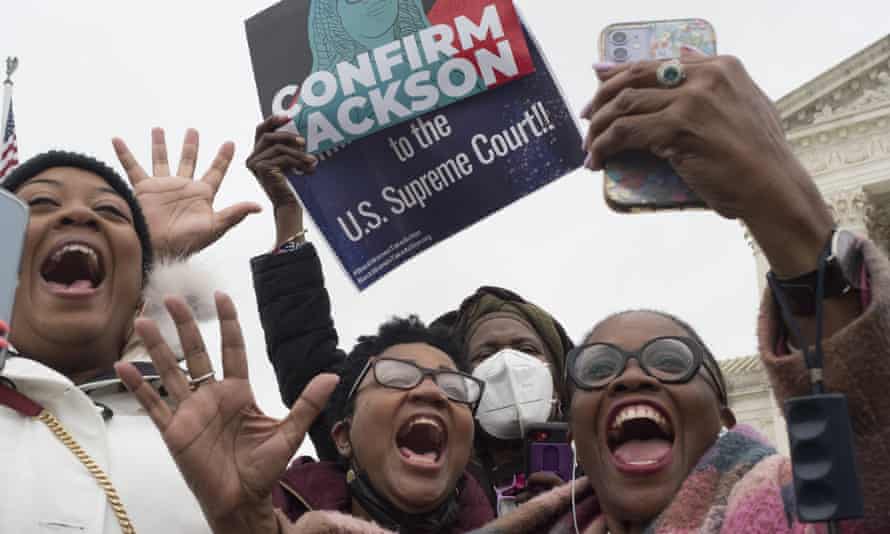 Activists (from left to right) Nicole Tinson, Teresa Roberts, Sheila Carson and Regina Langley support the vote.