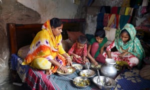 Chameli and her daughters live in a 3.6 metre by 2.4 metre room in Dhaka.