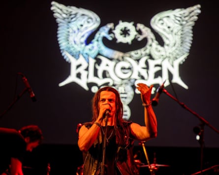 ‘No one nationally recognised this place as a heavy music town’ … Pirate, the Black Wreath’s founder, pictured at Blacken Open Air festival in 2025.