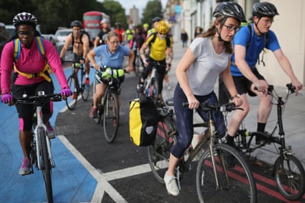 ‘Most of the risk of severe injury is imposed on cyclists by motorists’ ... rush hour near Waterloo station.