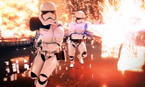 A promotional image for Star Wars Battlefront 2.