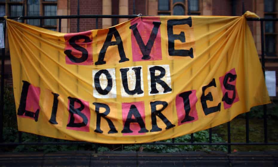 Library closure protest