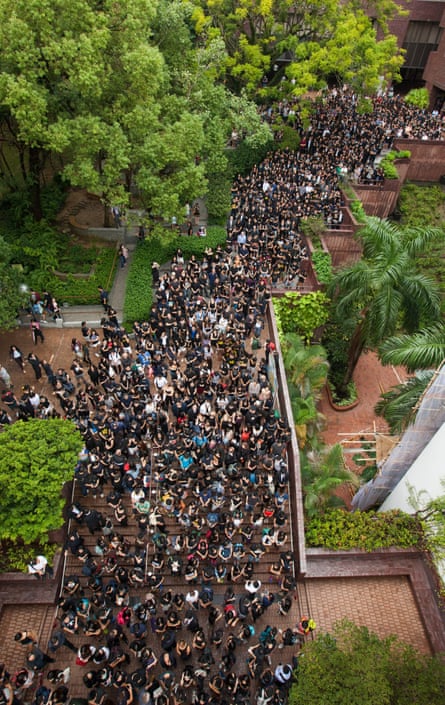 Protest at University of Hong Kong on Tuesday