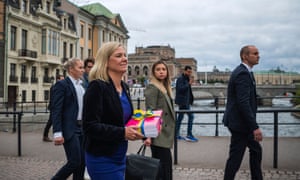 Sweden’s finance minister Magdalena Andersson pictured on Monday in Stockholm.