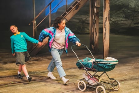 Danielle Henry, right, as Sandra with Aria Trijonyte as Melody in Brassed Off.