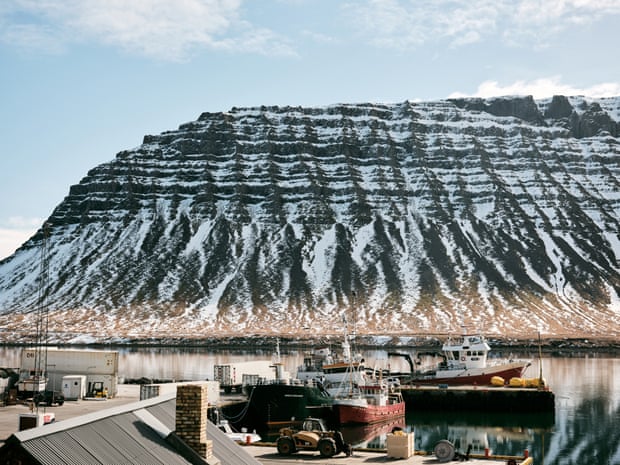 The port at Bildudalur, a fishing village situated in Arnarfjordur, in Iceland’s remote Westfjords region. Hundreds of new jobs in the region are expected over the next few years as a five-fold increase in fish farm expansion takes place.