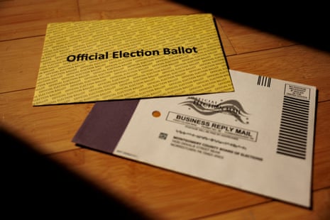 A mail-in ballot during Pennsylvania primary