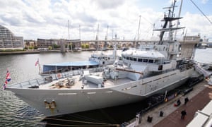 Royal Navy vessel at DSEI