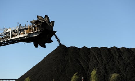 File photo of coal stockpiled at the Port of Newcastle, Australia