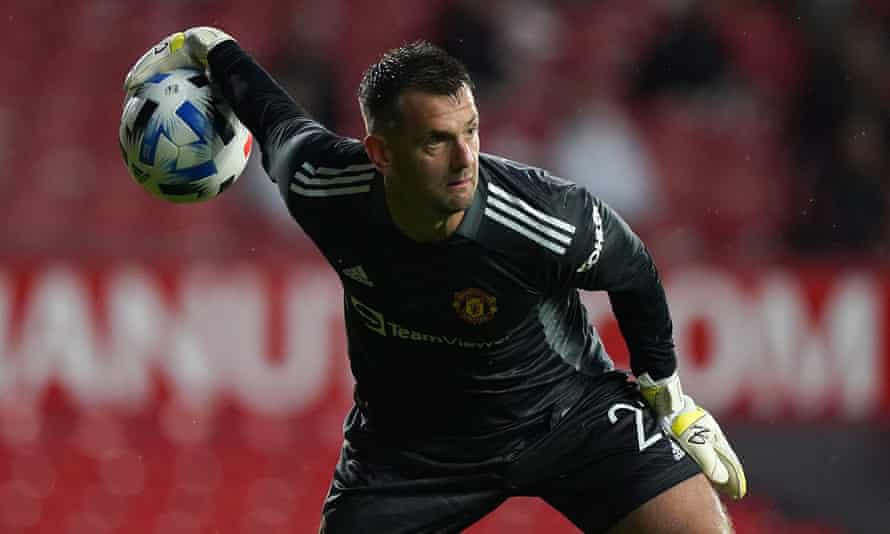 Tom Heaton, who re-signed for Manchester United earlier this month, in action during the preseason friendly draw against Brentford.