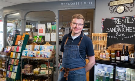 Jon Scorse, who runs the local deli in St Mawes in Cornwall.