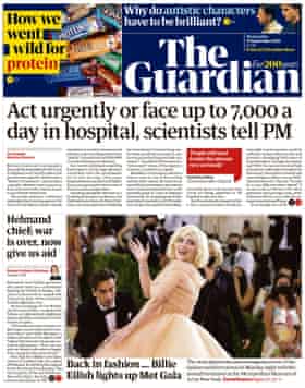 Guardian front page, 15 September 2021