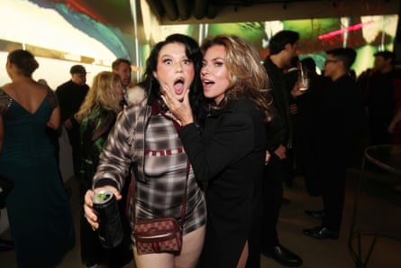 Lola Young with Shania Twain at a Grammys afterparty.