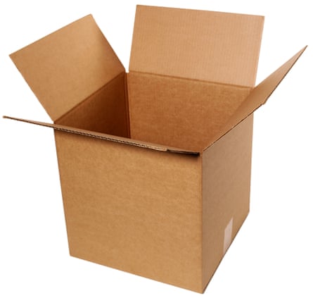 A cardboard box